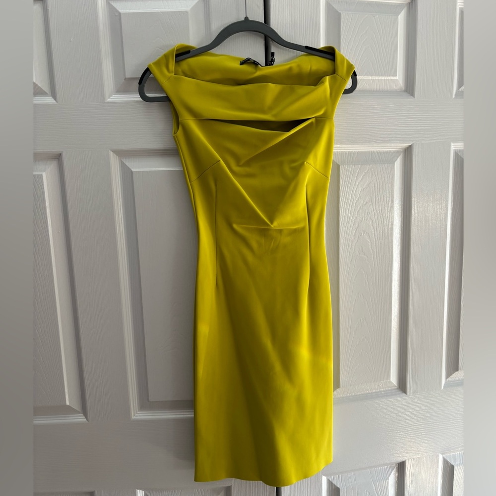 Chiara Boni Strapless Dress in Vibrant Yellow